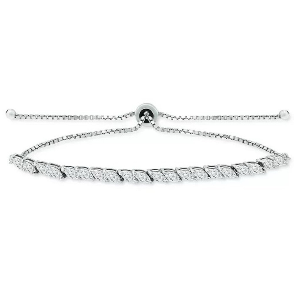 Giani Bernini Silver Marquis CZ Adjustable Bracelet